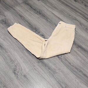 BDG Urban Outfitters High Rise Mom Ivory Taupe Tapered Corduroy Pants